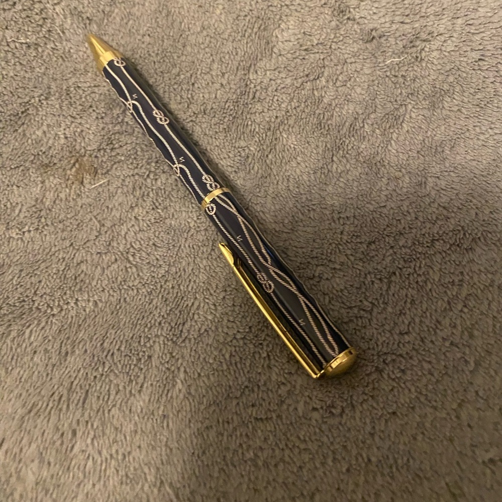 Lug Nautical Pen Navy & Gold NWOT
